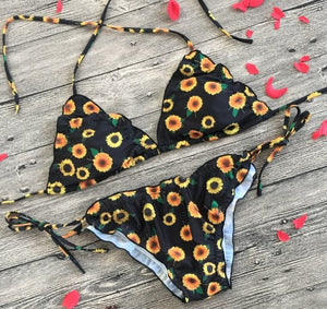Chixit Sunflower Brazilian Bikini