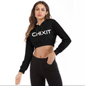 Crop Top Hoodie with Chixit Sport Logo